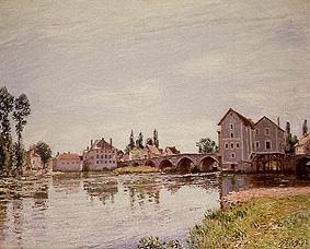 Moret, river and bridge de Alfred Sisley