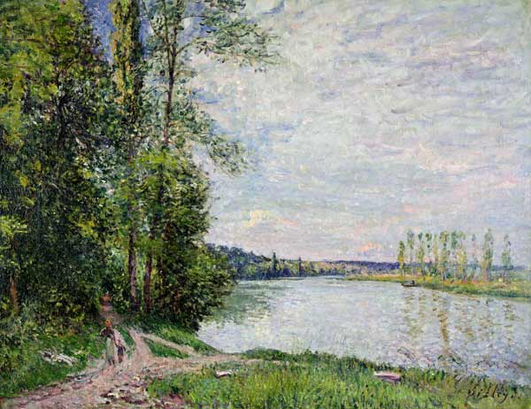 The Riverside Road from Veneux to Thomery de Alfred Sisley