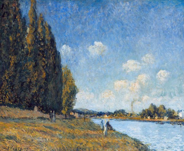 The Seine at Billancourt de Alfred Sisley