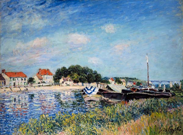 On the bank of the river Loing in SaintMammès. de Alfred Sisley