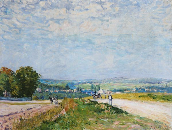 The Road to Montbuisson at Louveciennes de Alfred Sisley