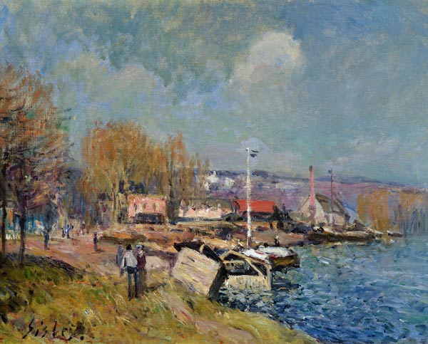 The Seine at Port-Marly de Alfred Sisley