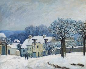 The Place du Chenil at Marly-le-Roi, Snow