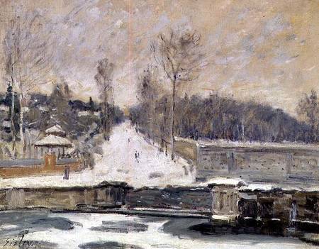 The Watering Place at Marly-le-Roi de Alfred Sisley