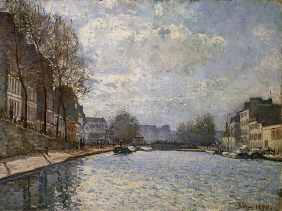 View of the Canal Saint-Martin, Paris de Alfred Sisley