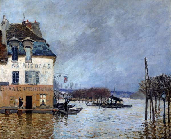 The Flood at Port-Marly de Alfred Sisley