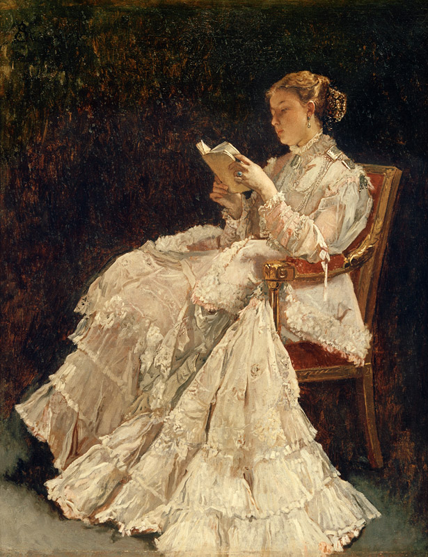 Woman Reading de Alfred Stevens