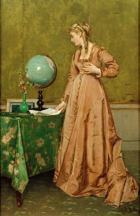 The Globe, or A Message from Distant Lands de Alfred Stevens