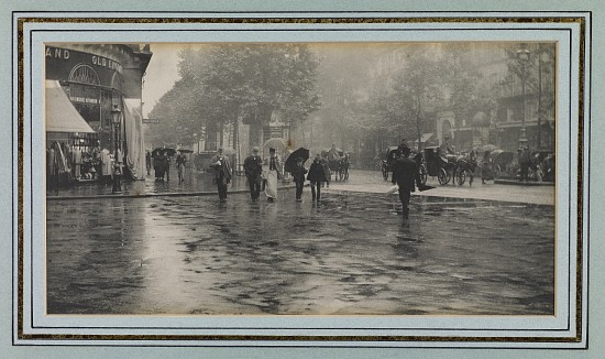 Wet Day on a Boulevard, Paris de Alfred Stieglitz