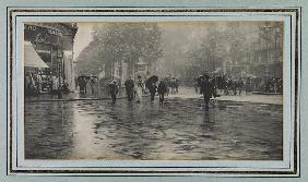 Wet Day on a Boulevard, Paris