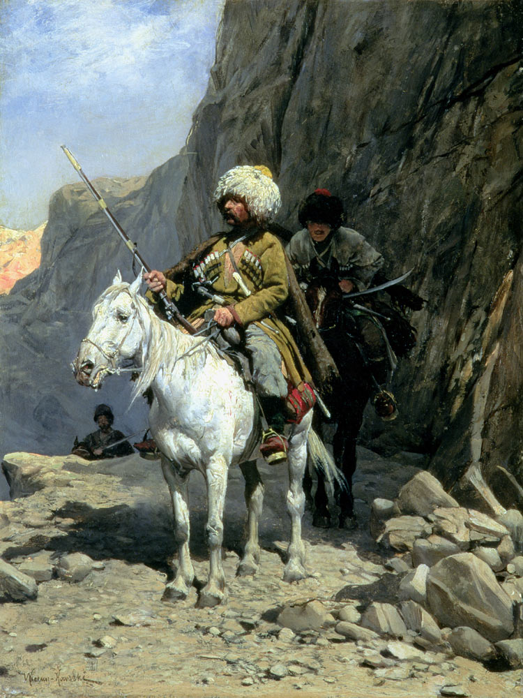 Circassians Patrol de Alfred von Wierusz-Kowalski