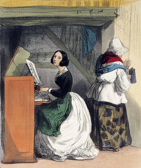 A Music School Pupil, from ''Les Femmes de Paris'', 1841-42 de Alfred Andre Geniole