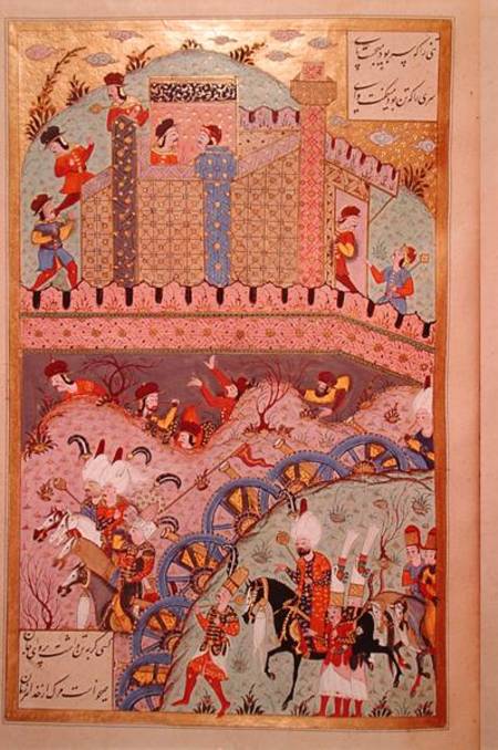 The conquest of Belgrade by Sultan Suleyman I (1495-1566), from the 'Suleymanname' (Mss Hazine. 1517 de Ali Amir Ali Amir Beg