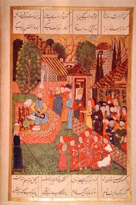 A Janissary officer recruiting devsirme for Sultan Suleyman I (1495-1566), from the 'Suleymanname' ( de Ali Amir Ali Amir Beg