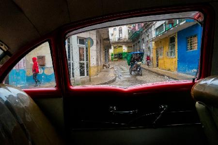 View through a Taxi