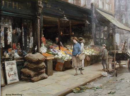 A London Street Market de Allan Douglas Davidson