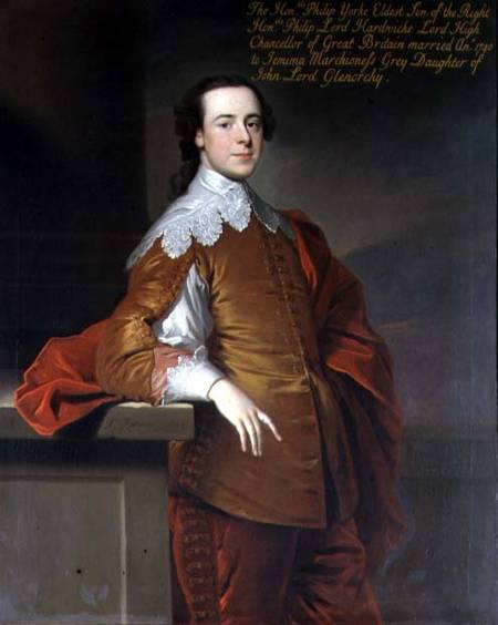 Portrait of the Honourable Philip York, son of Lord Hardwicke, High Chancellor of Great Britain de Allan Ramsay