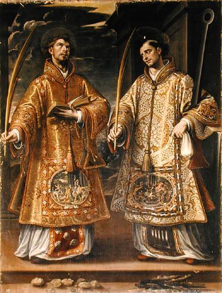 St. Lawrence and St. Stephen de Alonso Sánchez-Coello
