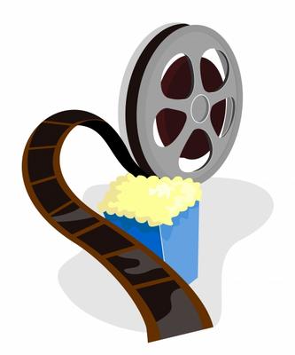 Movie film reel with popcorn de Aloysius Patrimonio