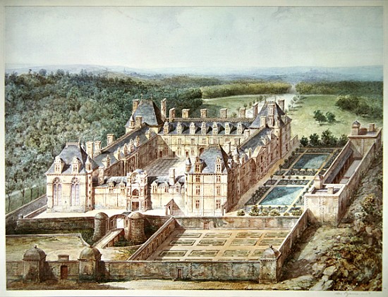 View of the Chateau of Ecouen de Alphonse Lejeune