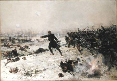 Episode of the War of 1870, Battle of Chenebier, 16th January 1871 de Alphonse Marie de Neuville