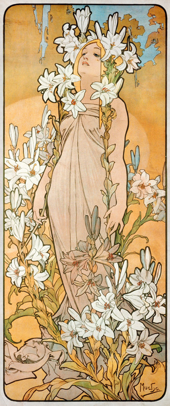 Lilium (From the Series "Flowers") de Alphonse Mucha