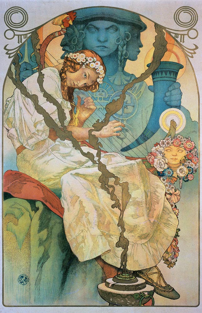 Poster for the exhibition the Slavonic epic poem. de Alphonse Mucha