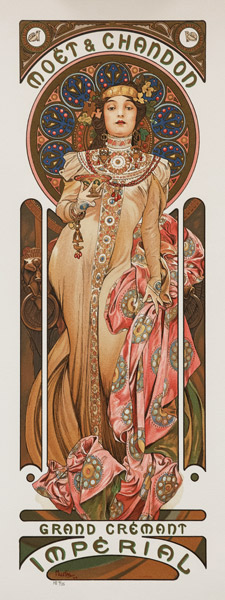 Advertising Poster for the Moet & Chandon Cremant Imperial de Alphonse Mucha