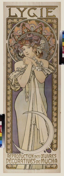 Poster for the dance group Lygie (Upper part) de Alphonse Mucha