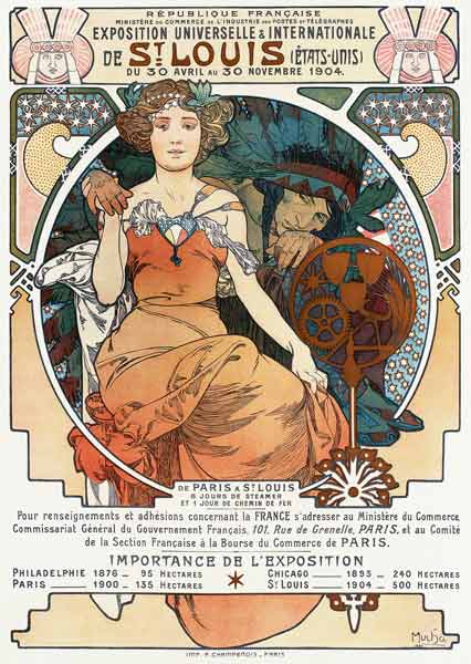 Poster for the Universal and International Exhibition in St.Louis, 1904. 
