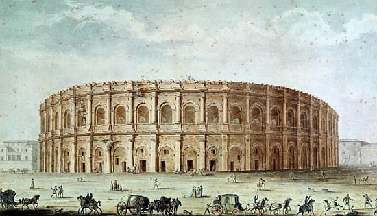 View of the Roman Amphitheatre de Alphonse de Seynes