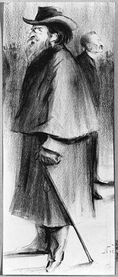 Jules Guesde (pencil & charcoal on paper) de Alphonse Leon Noel