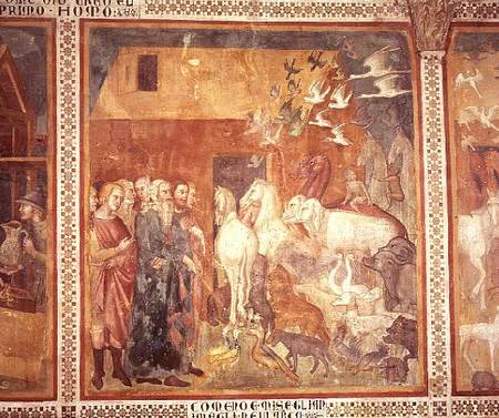 Noah leading the Animals into the Ark de also Manfredi de Battilori Bartolo di Fredi