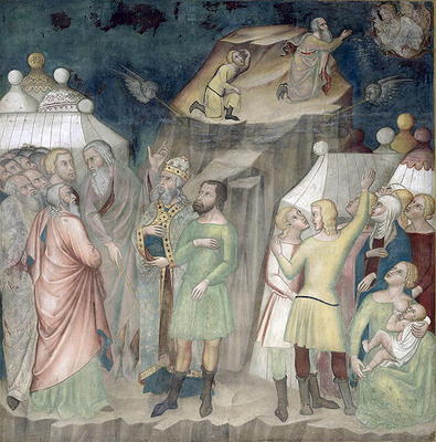 Moses on Mount Sinai, 1356-67 (fresco) de also Manfredi de Battilori Bartolo di Fredi