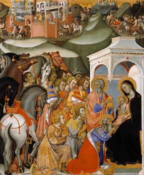 The Adoration of the Magi, c.1380 (oil on panel) de also Manfredi de Battilori Bartolo di Fredi