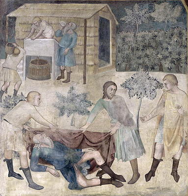 The Drunkenness of Noah, 1356-67 (fresco) de also Manfredi de Battilori Bartolo di Fredi