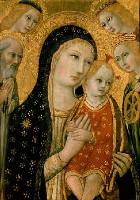 Madonna and Child with SS. Dominic and Catherine of Alexandria, 15th century