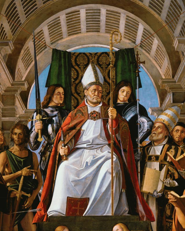 A.Vivarini / Enthroned Ambrose de Alvise Vivarini