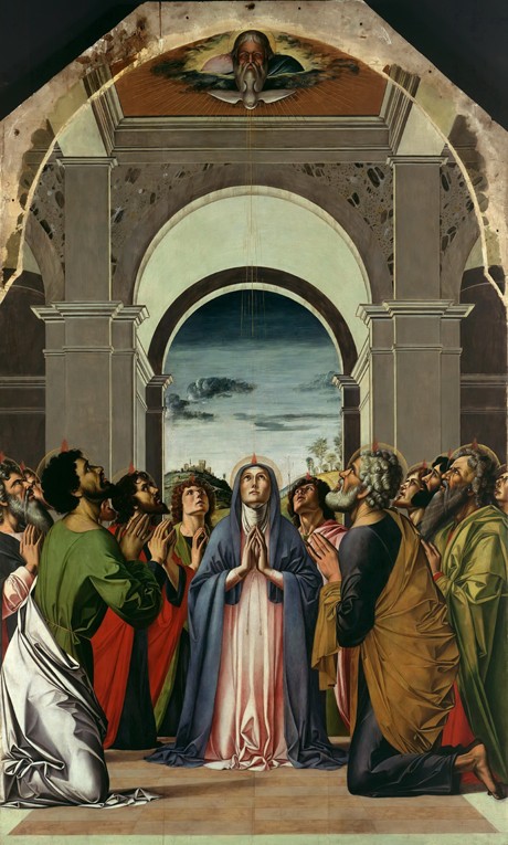 The Descent of the Holy Spirit. Central Panel of Polyptich of the Pentecost de Alvise Vivarini