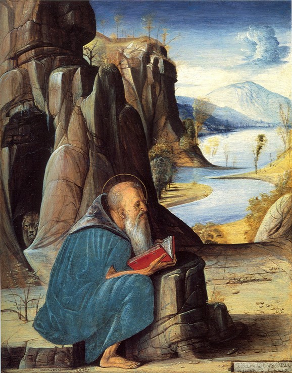 Saint Jerome Reading de Alvise Vivarini