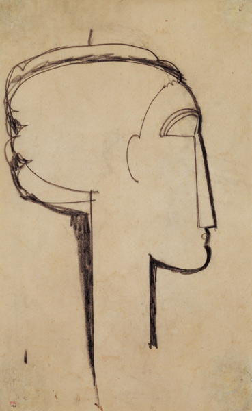 Head in Profile de Amadeo Modigliani