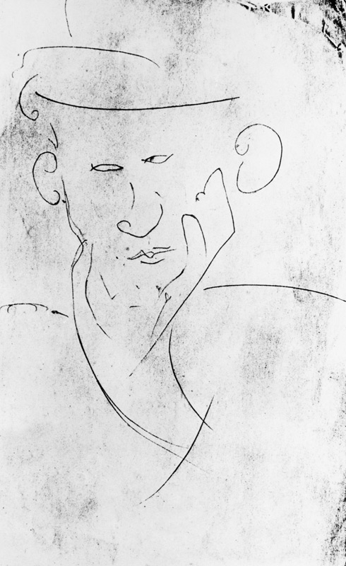 Blaise Cendrars / Drawing by Modigliani de Amadeo Modigliani