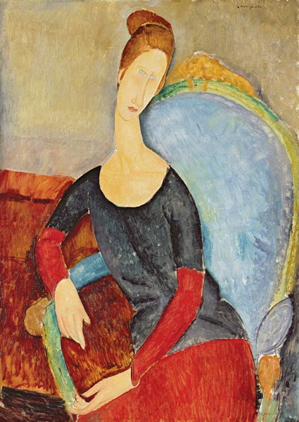 Mme Hebuterne in a Blue Chair de Amadeo Modigliani
