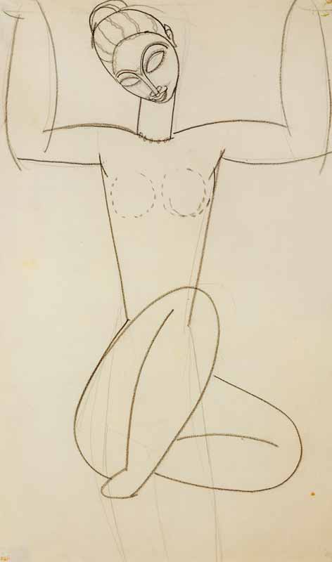 Cariátide sentado de Amadeo Modigliani