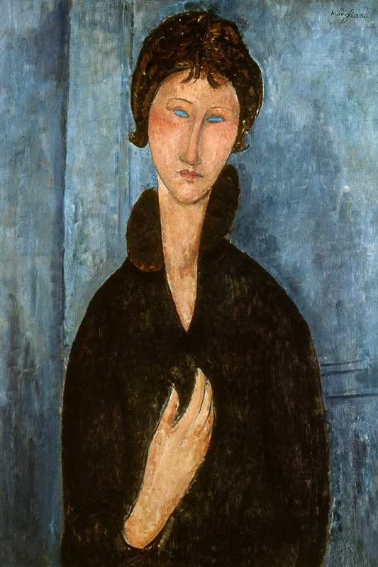 Mujer con ojos azules de Amadeo Modigliani
