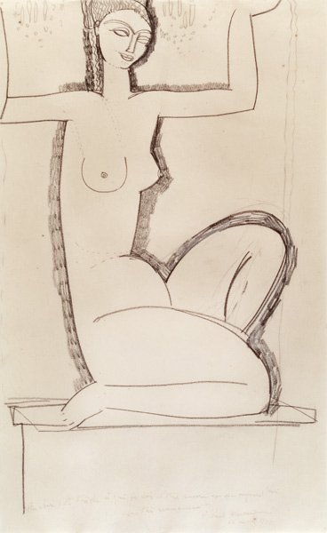 A.Modigliani, Caryatide, c.1911. de Amadeo Modigliani