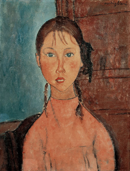 Girl with Pigtails de Amadeo Modigliani