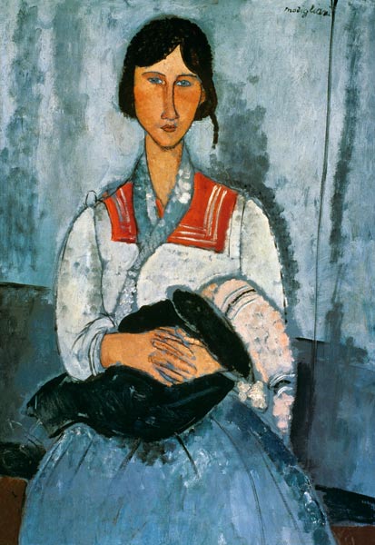Gypsy Woman with a Baby de Amadeo Modigliani