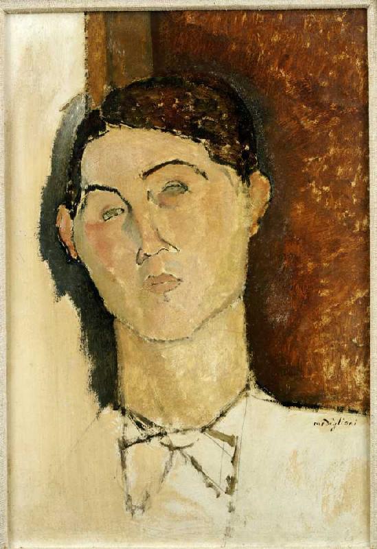 Head of a young man. de Amadeo Modigliani