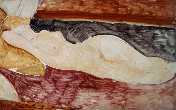A.Modigliani, Reclining act de Amadeo Modigliani